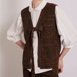Damson Madder Leopard Print Vest